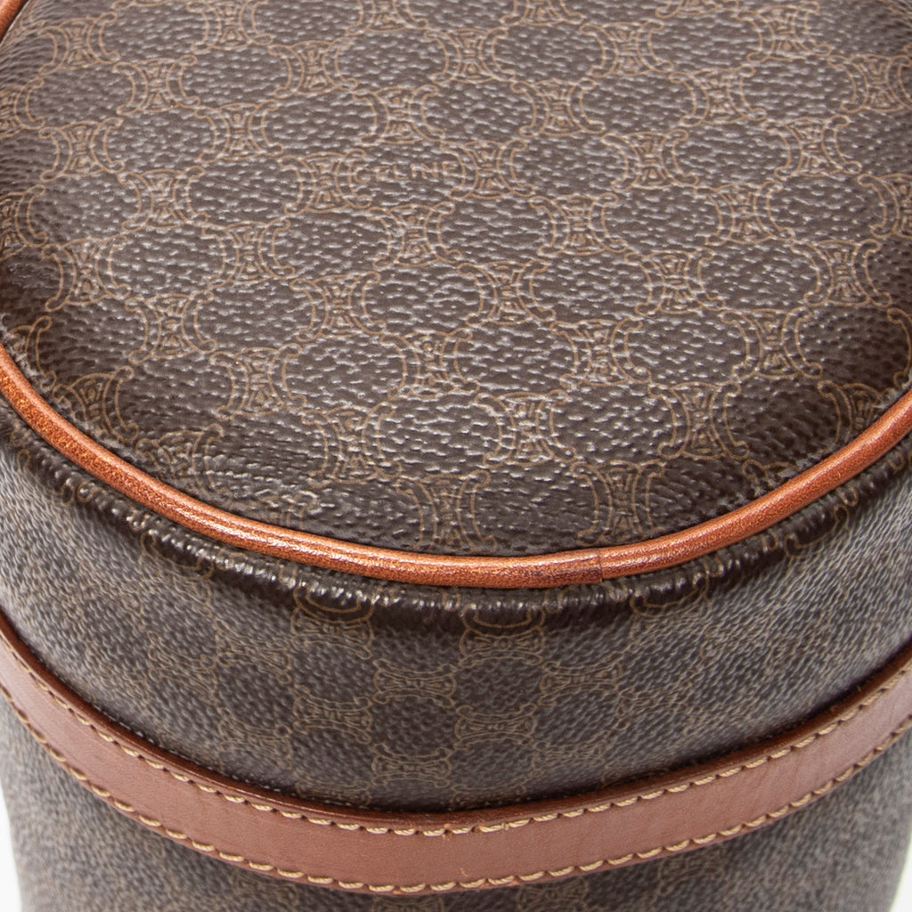 Shoulder Bag Vintage Barrel Bag Brown Macadam Coated Canvas