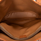 Shoulder Bag Vintage Bucket Tote Brown Macadam Coated Canvas