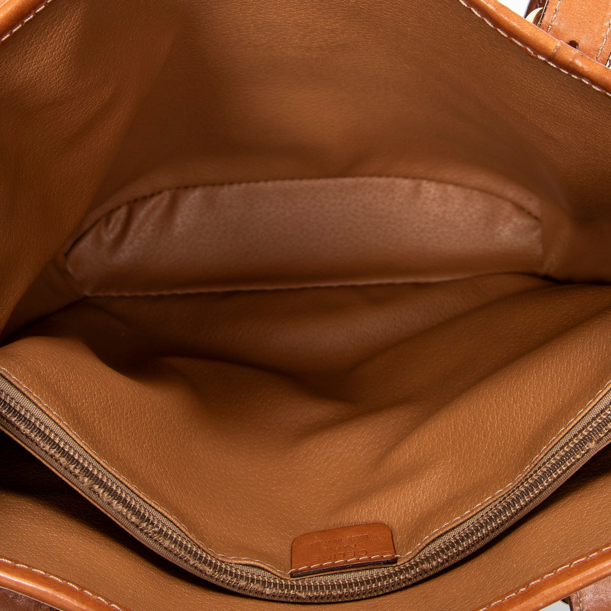 Shoulder Bag Vintage Bucket Tote Brown Macadam Coated Canvas