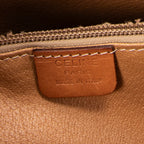 Shoulder Bag Vintage Bucket Tote Brown Macadam Coated Canvas