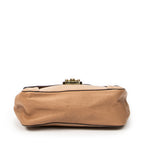 Shoulder Bag Medium Elsie Chain Flap Light Brown Grained Leather