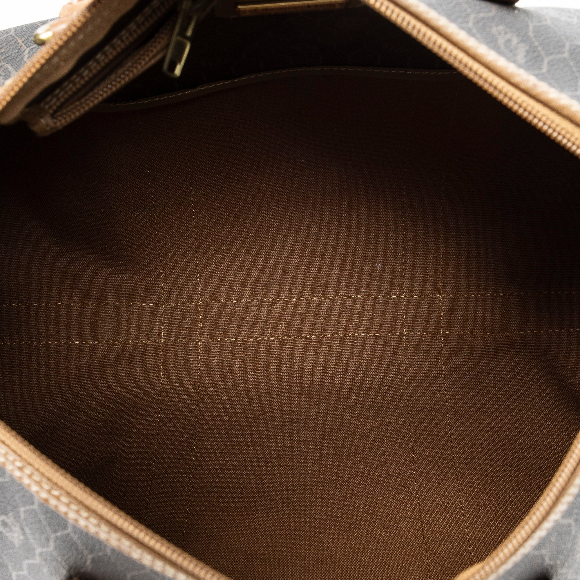 Travel Bag Vintage Small Travel Boston Dark Grey Honeycomb Coated Canvas