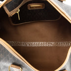 Travel Bag Vintage Small Travel Boston Dark Grey Honeycomb Coated Canvas