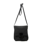 Shoulder Bag Small Flap Crossbody Black Zucchino Canvas