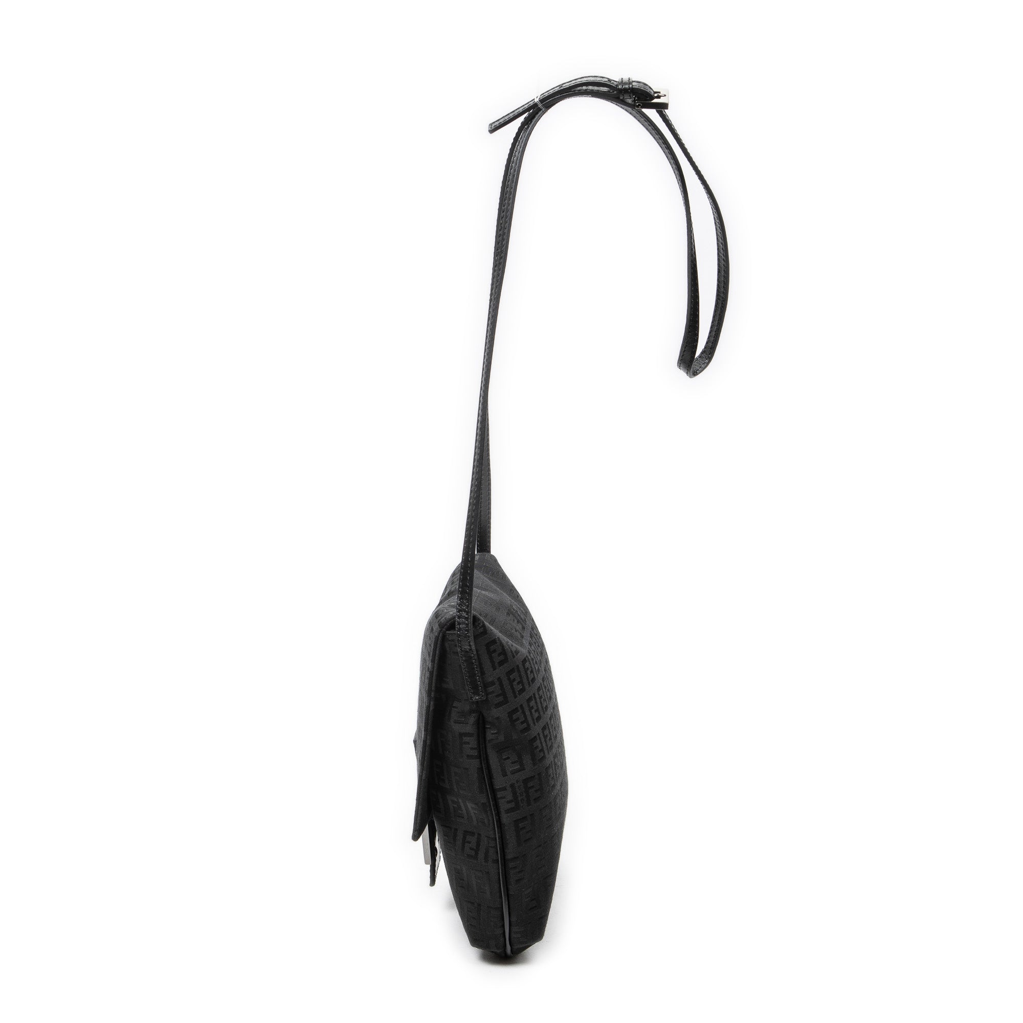 Shoulder Bag Small Flap Crossbody Black Zucchino Canvas