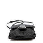 Shoulder Bag Small Flap Crossbody Black Zucchino Canvas