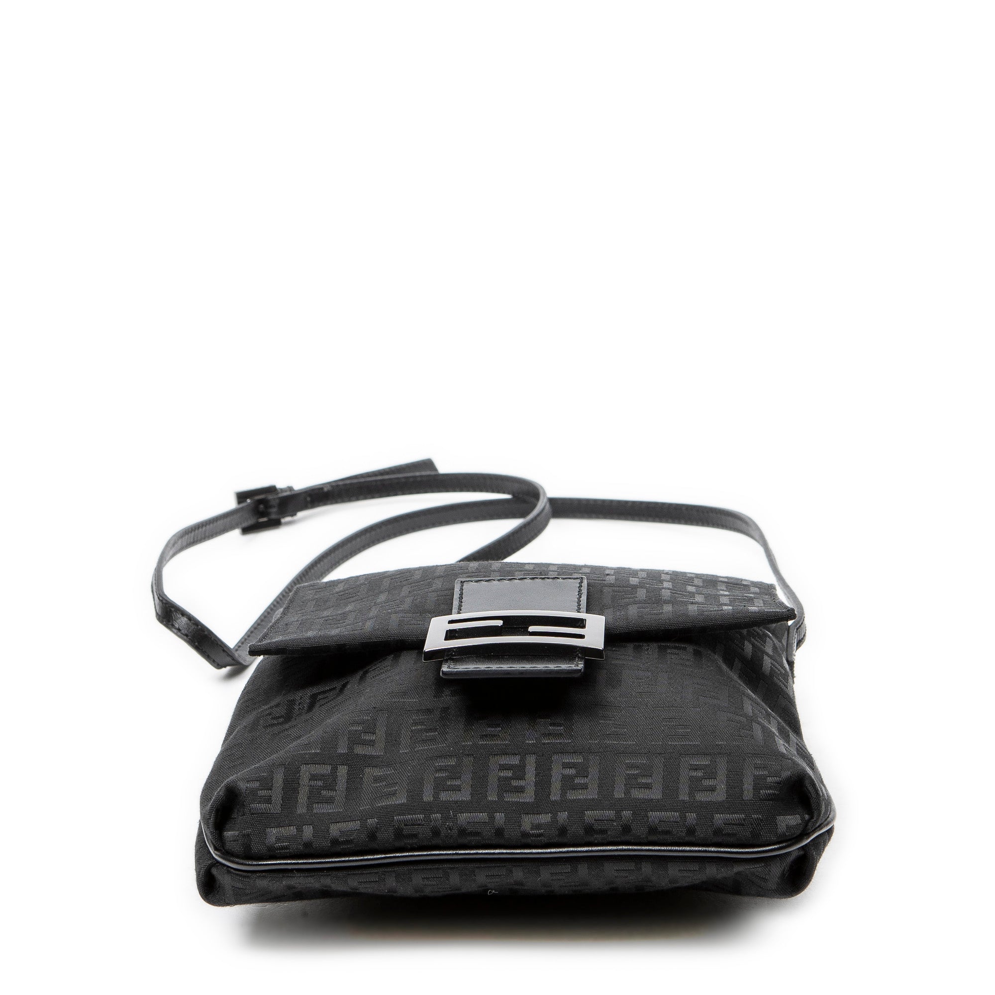 Shoulder Bag Small Flap Crossbody Black Zucchino Canvas