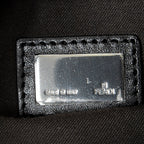 Shoulder Bag Small Flap Crossbody Black Zucchino Canvas