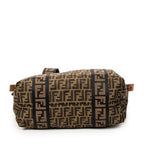 Handbag Medium Zip Tote Beige Zucca Nylon Canvas