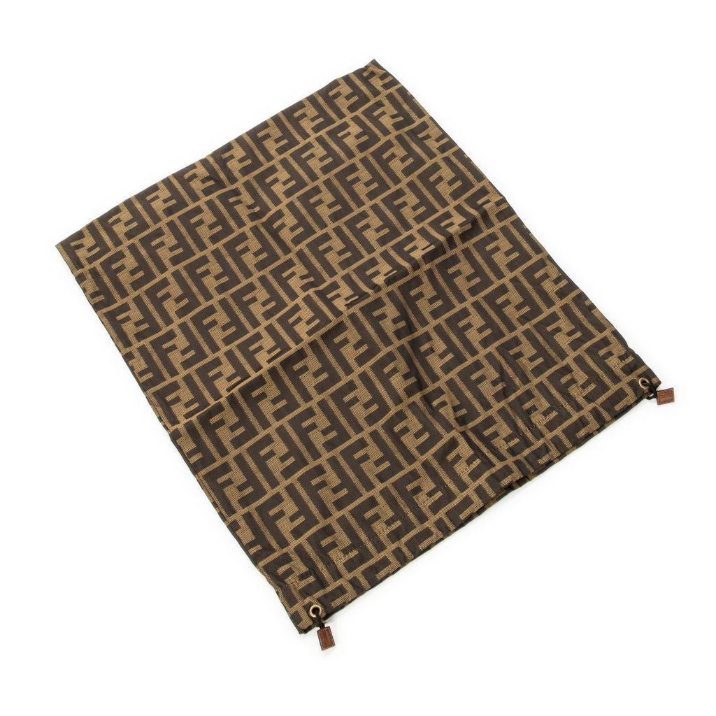 Handbag Medium Zip Tote Beige Zucca Nylon Canvas