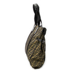 Shoulder Bag Large Shopping Tote Beige Zucca Nylon Canvas
