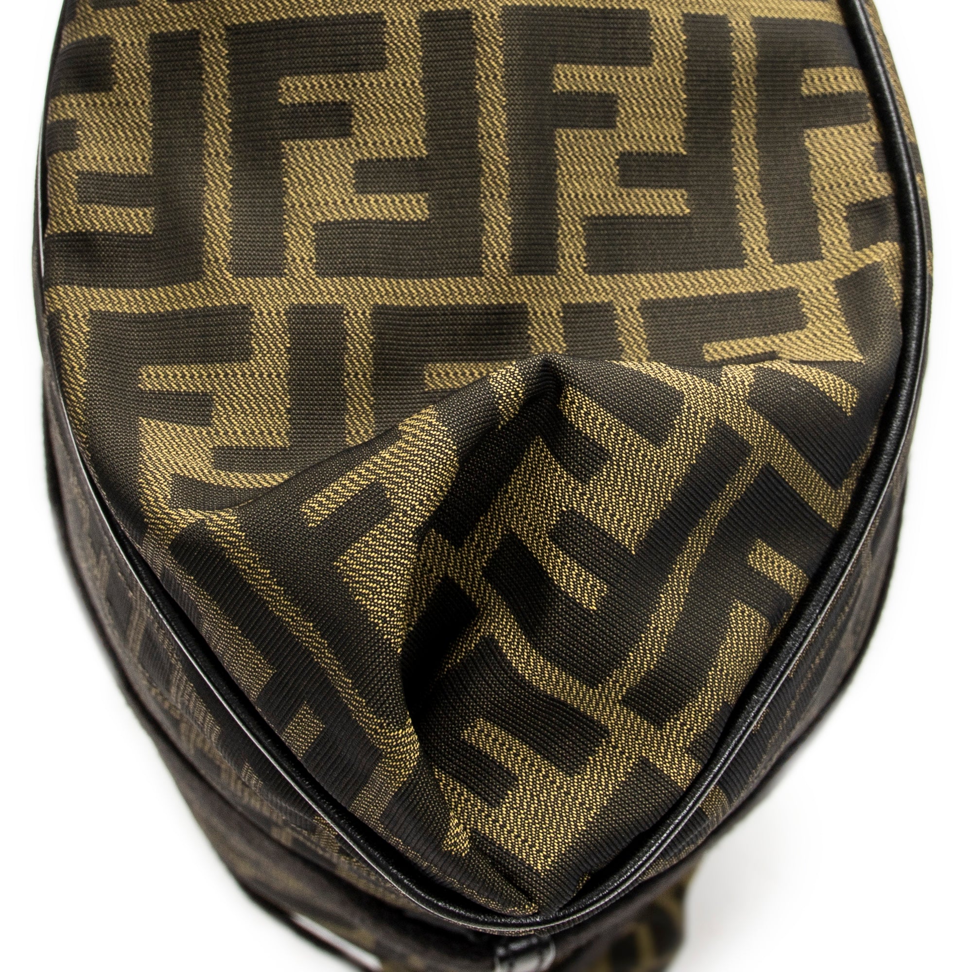 Shoulder Bag Large Shopping Tote Beige Zucca Nylon Canvas