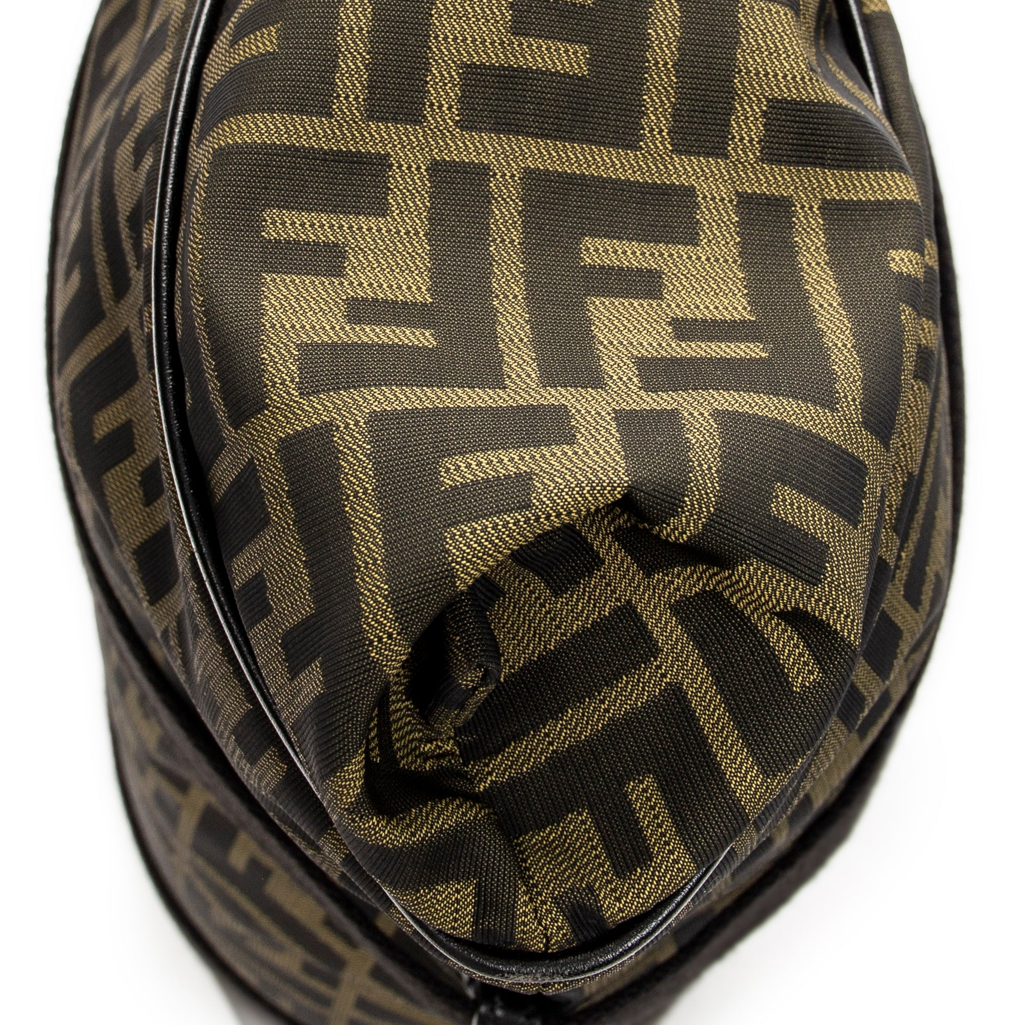 Shoulder Bag Large Shopping Tote Beige Zucca Nylon Canvas