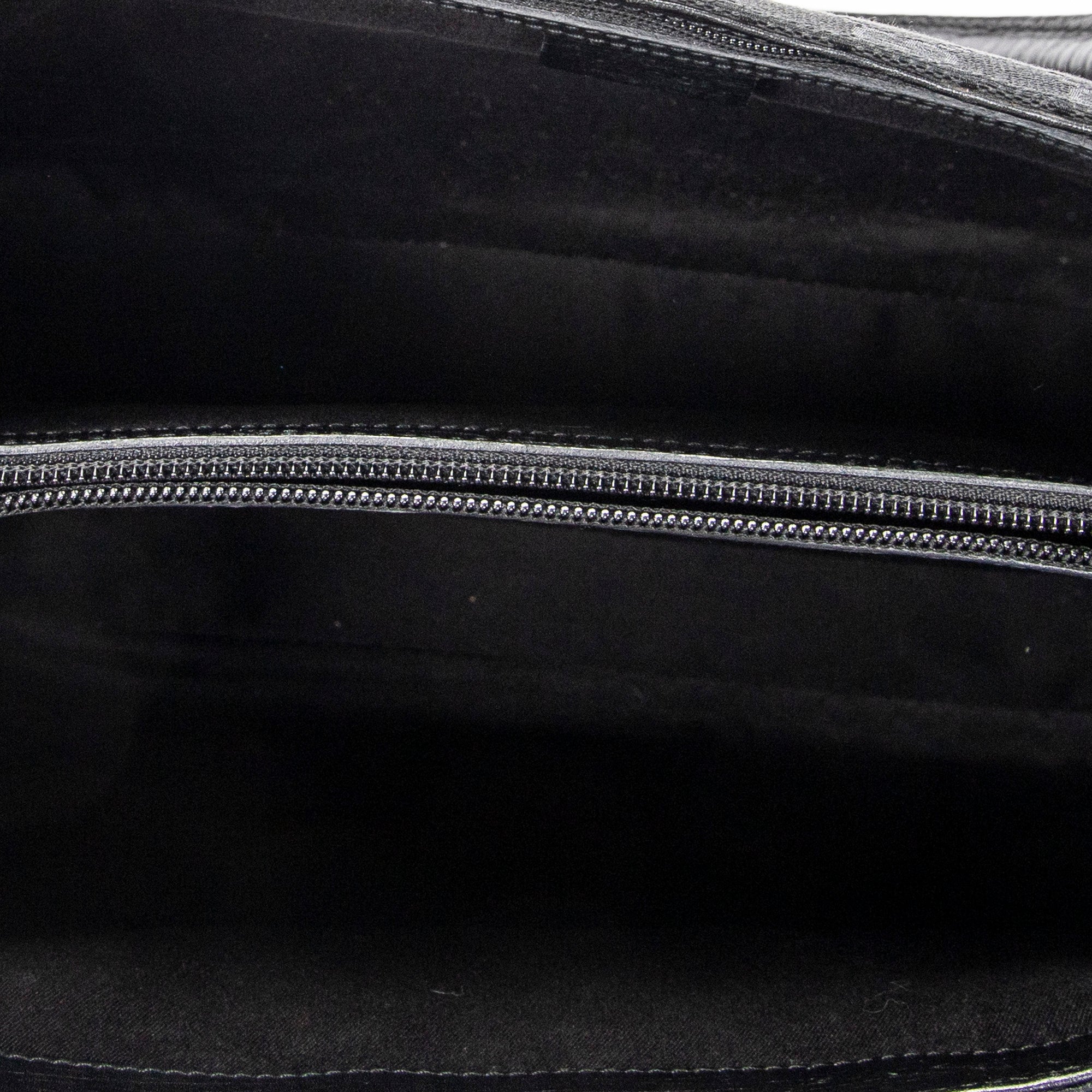 Shoulder Bag Square Bamboo Classic Tote Black Monogrammed Canvas