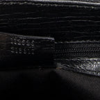 Shoulder Bag Square Bamboo Classic Tote Black Monogrammed Canvas