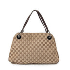 Bandolera mediana Eclipse Tote lona beige monograma