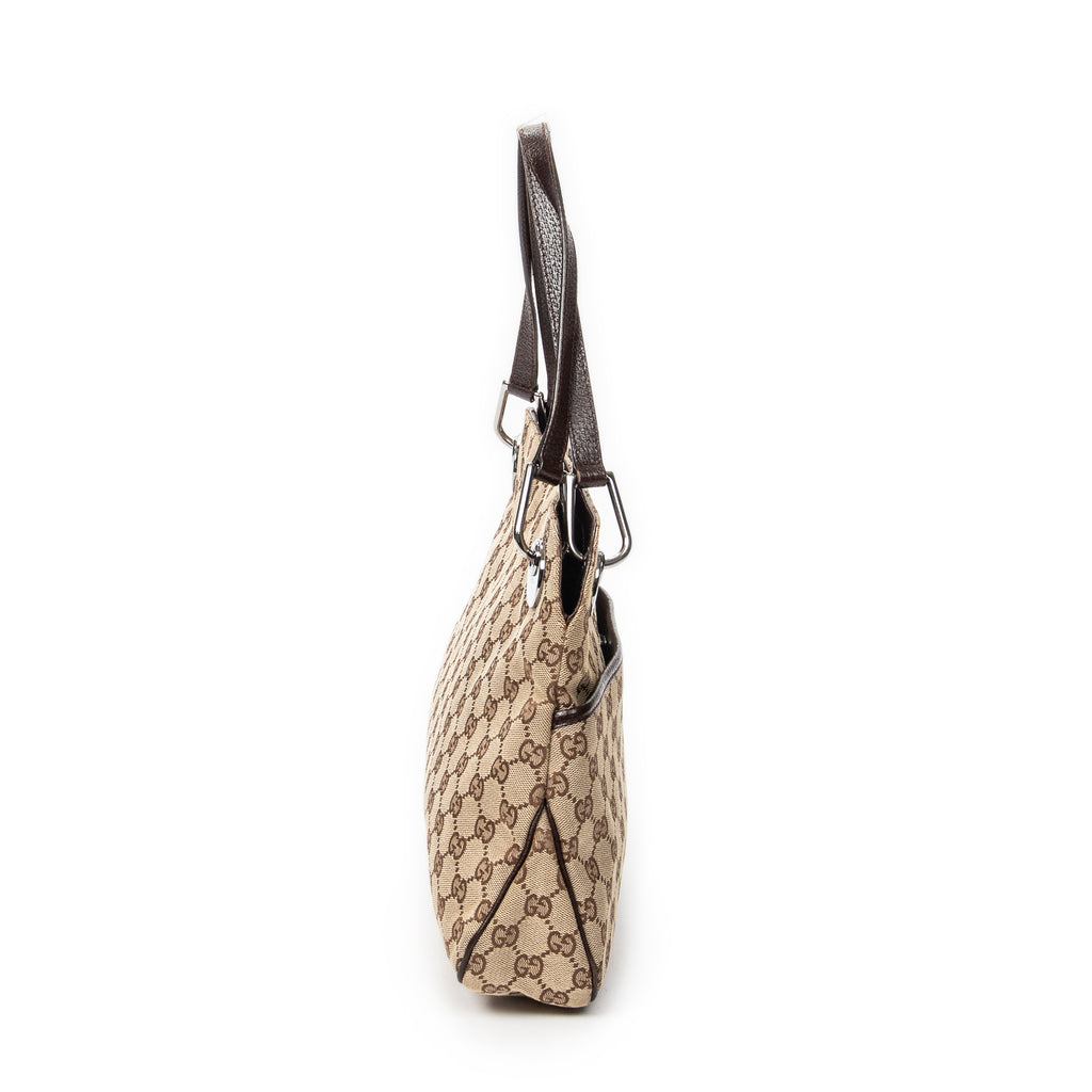 Bandolera mediana Eclipse Tote lona beige monograma