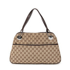 Bandolera mediana Eclipse Tote lona beige monograma