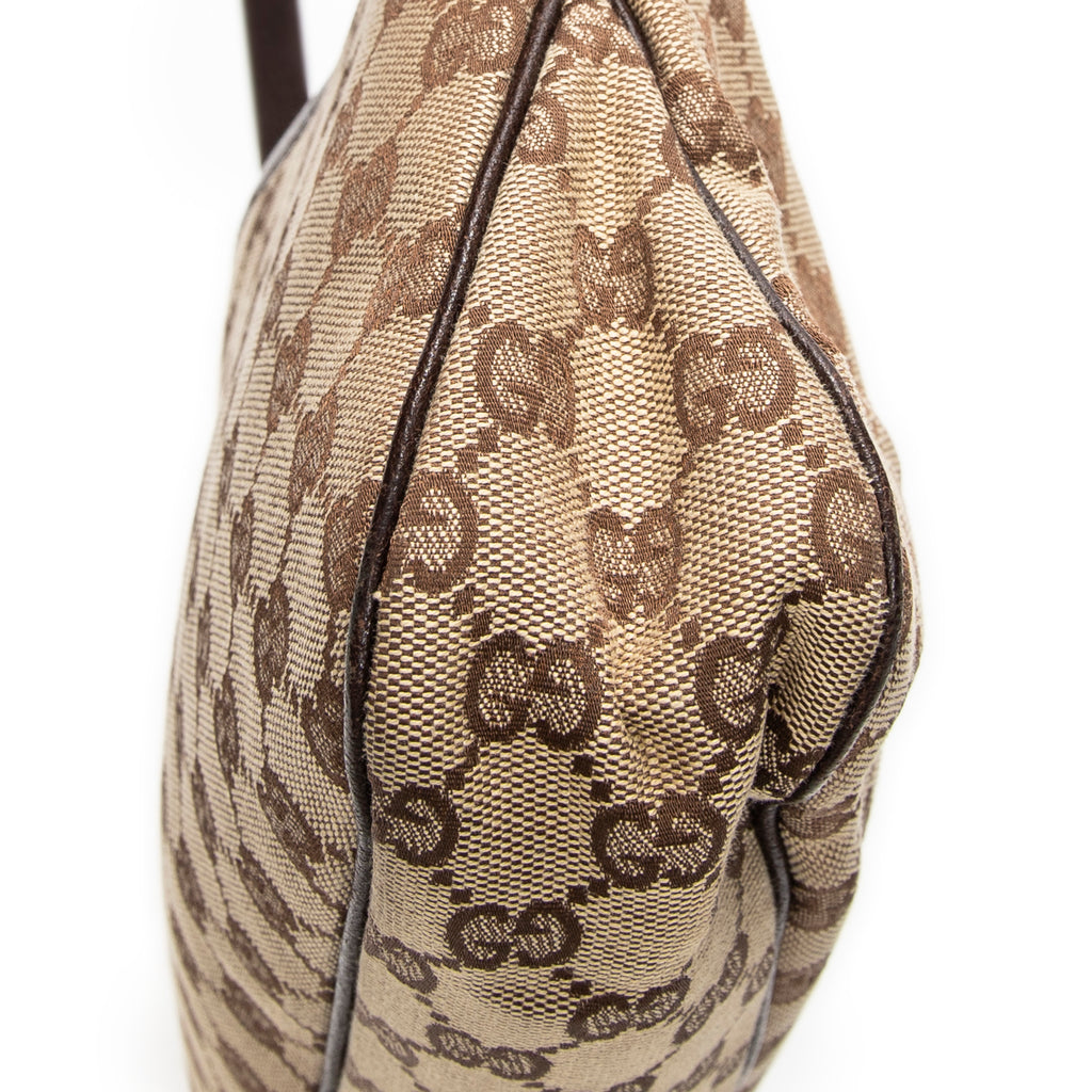 Bandolera mediana Eclipse Tote lona beige monograma