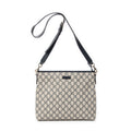 Shoulder Bag Front Slip Pocket Messenger Beige Supreme Coated Canvas