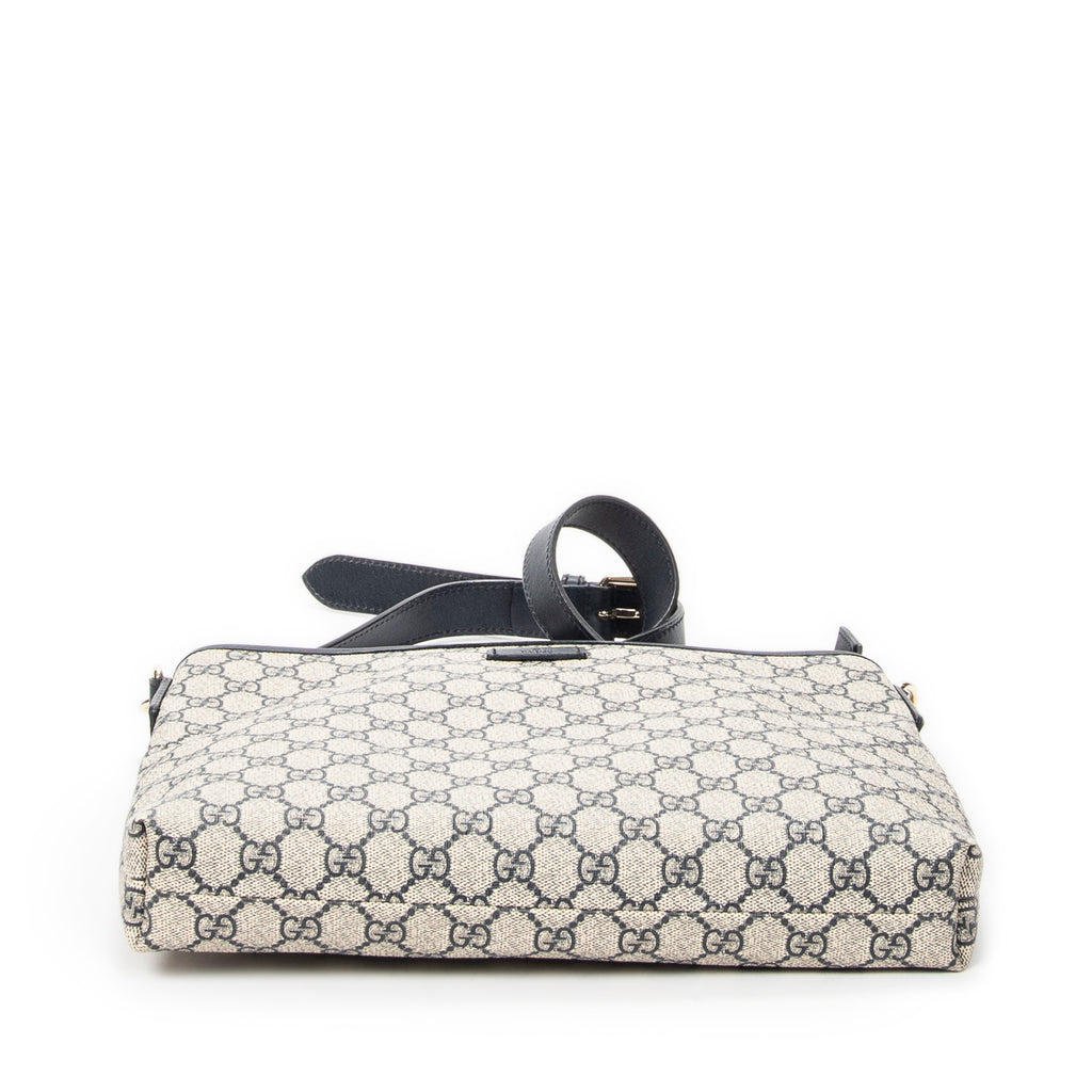 Shoulder Bag Front Slip Pocket Messenger Beige Supreme Coated Canvas