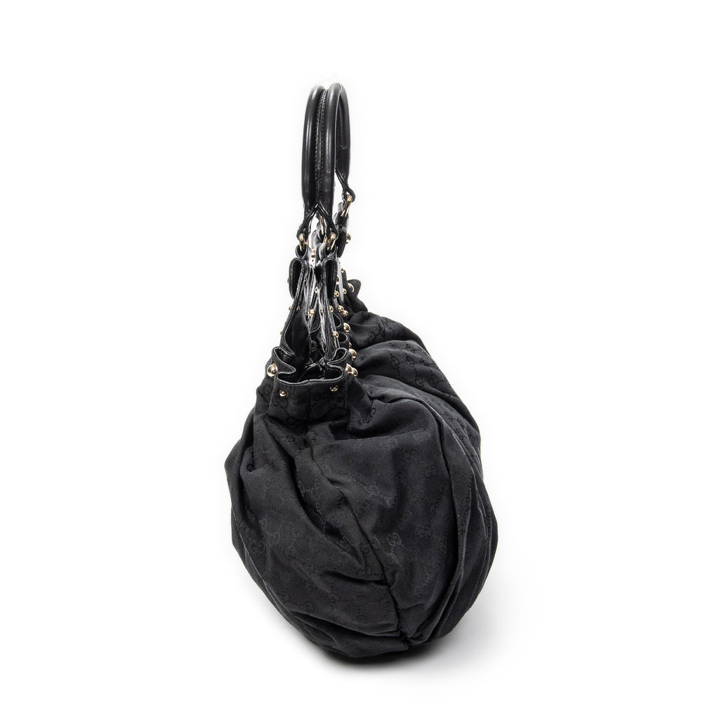 Shoulder Bag Large Pelham Studded Tote Black Monogrammed Canvas