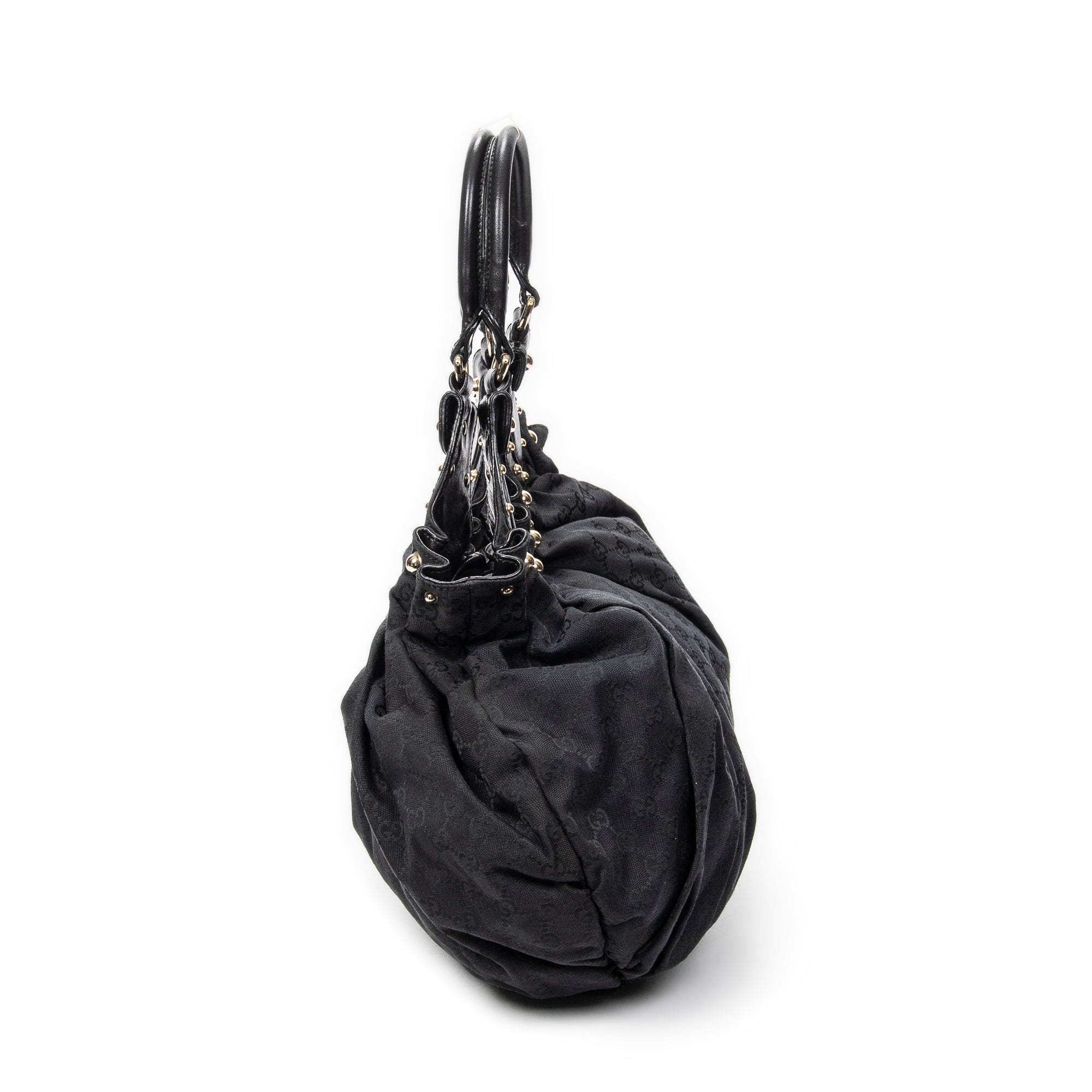 Shoulder Bag Large Pelham Studded Tote Black Monogrammed Canvas