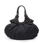 Shoulder Bag Large Pelham Studded Tote Black Monogrammed Canvas