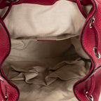 Shoulder Bag Medium Bamboo Tassel Backpack Fuchsia Grained Calfskin Leather
