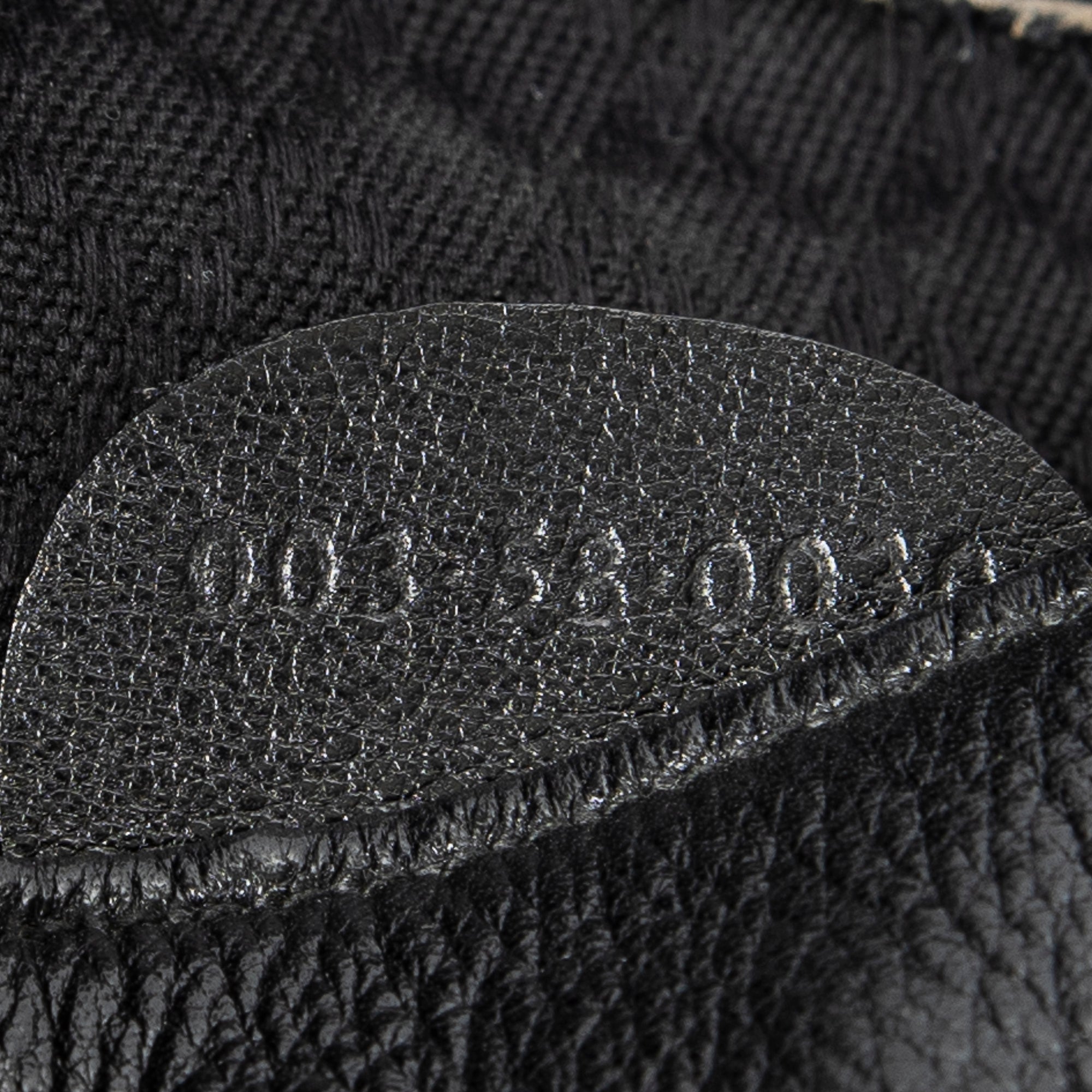 Backpack Mini Bamboo Backpack Black Grained Calfskin Leather