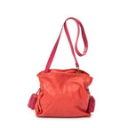 Shoulder Bag Tassel Flamenco Orange Calfskin Leather