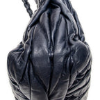 Shoulder Bag Bauletto Aperto Navy Matelasse Leather
