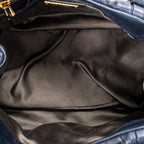 Shoulder Bag Bauletto Aperto Navy Matelasse Leather