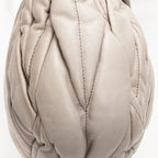 Shoulder Bag Small Coffer Double Pocket Hobo Light Grey Matelasse Leather
