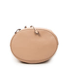 Shoulder Bag Drawstring Bucket Light Pink Pebbled Leather