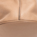 Shoulder Bag Drawstring Bucket Light Pink Pebbled Leather