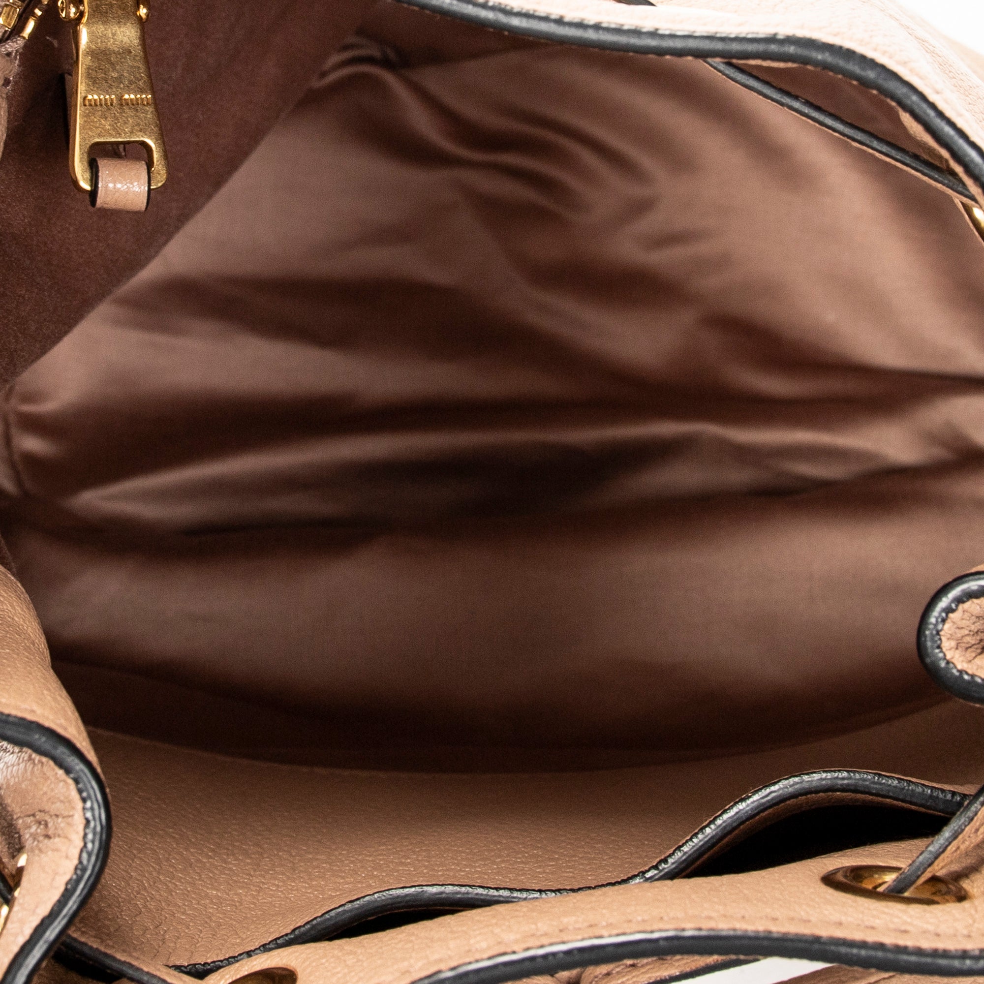 Shoulder Bag Drawstring Bucket Light Pink Pebbled Leather