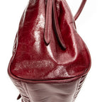 Shoulder Bag Matelasse Tote Bag Burgundy Matelasse Lux Leather
