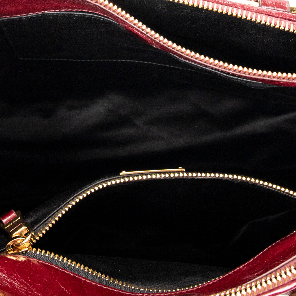 Shoulder Bag Matelasse Tote Bag Burgundy Matelasse Lux Leather