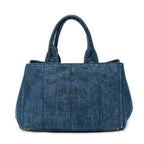 Shoulder Bag Medium Canapa Tote Blue Canapa Denim Canvas