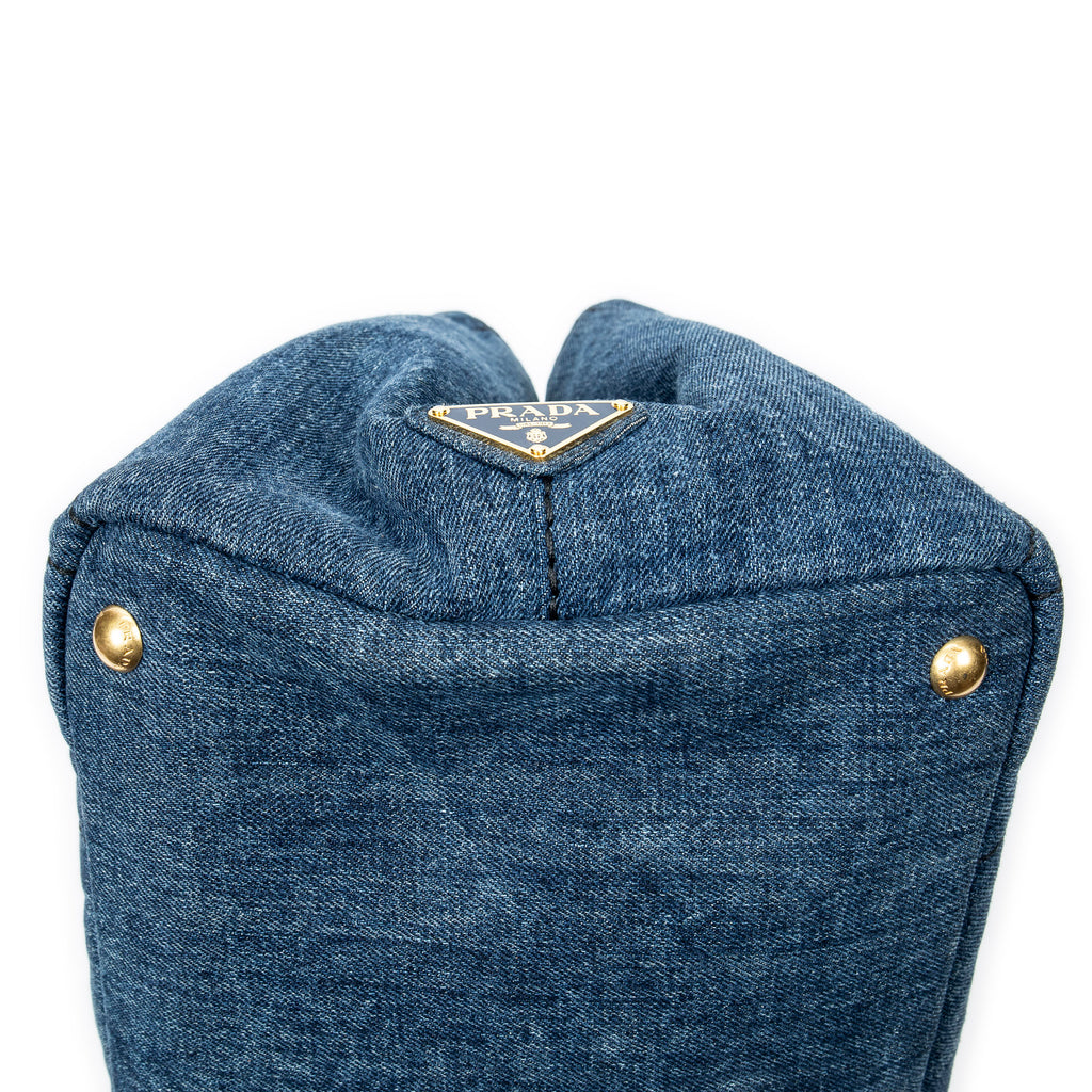 Shoulder Bag Medium Canapa Tote Blue Canapa Denim Canvas