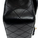 Bolso de Hombro Clásico Doble Solapa 26 Piel de Cordero Acolchada Negra