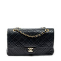 Shoulder Bag Classic Double Flap 26 Black Quilted Lambskin Leather