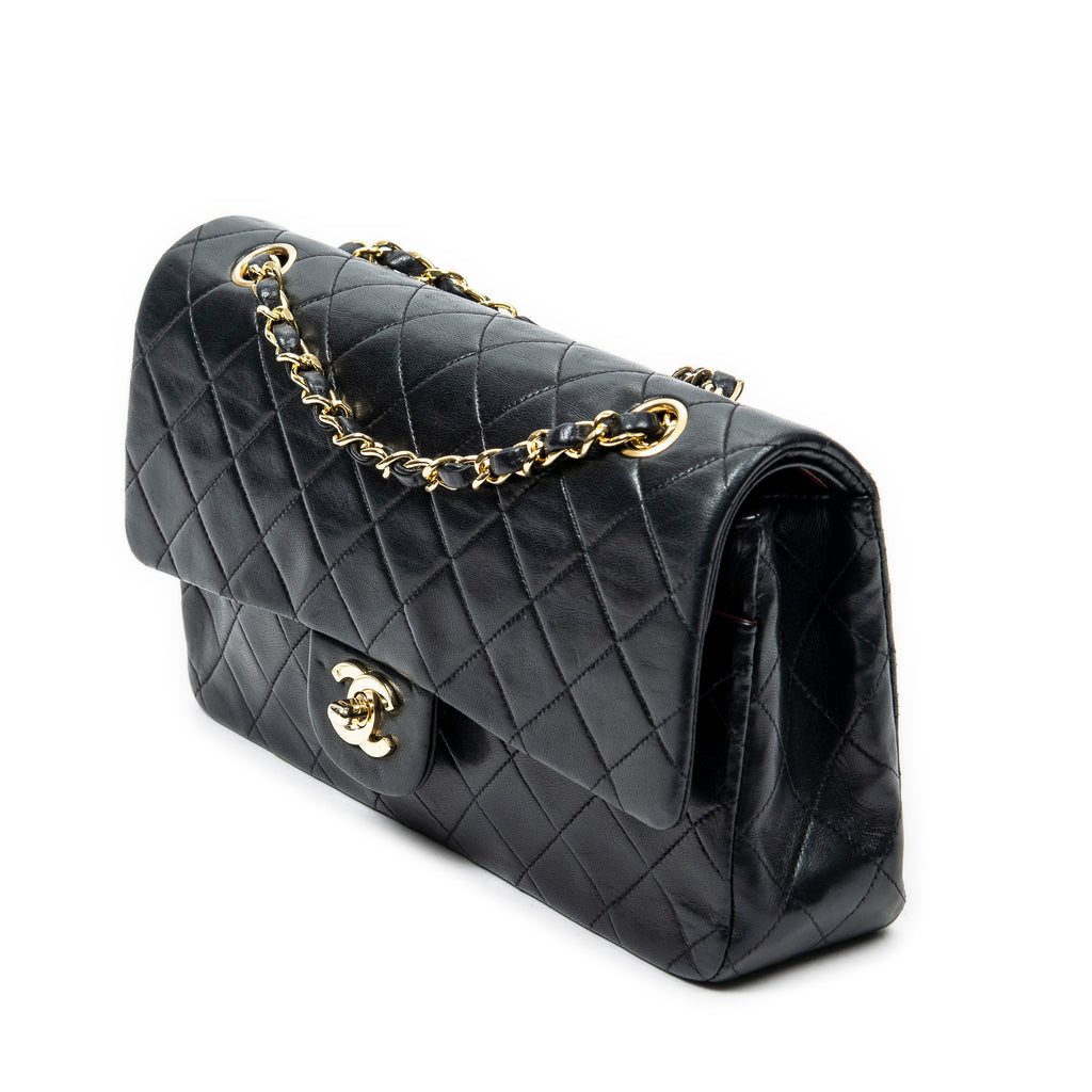 Shoulder Bag Classic Double Flap 26 Black Quilted Lambskin Leather