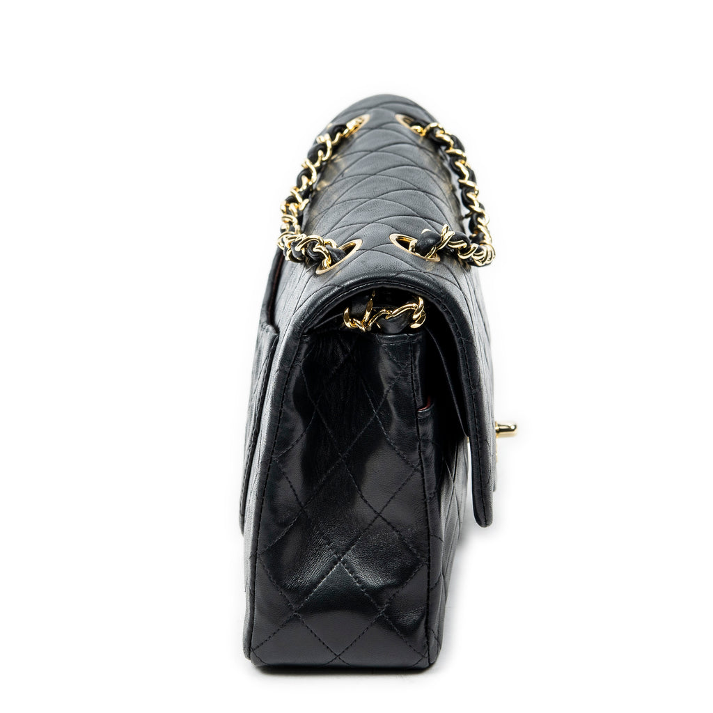 Shoulder Bag Classic Double Flap 26 Black Quilted Lambskin Leather