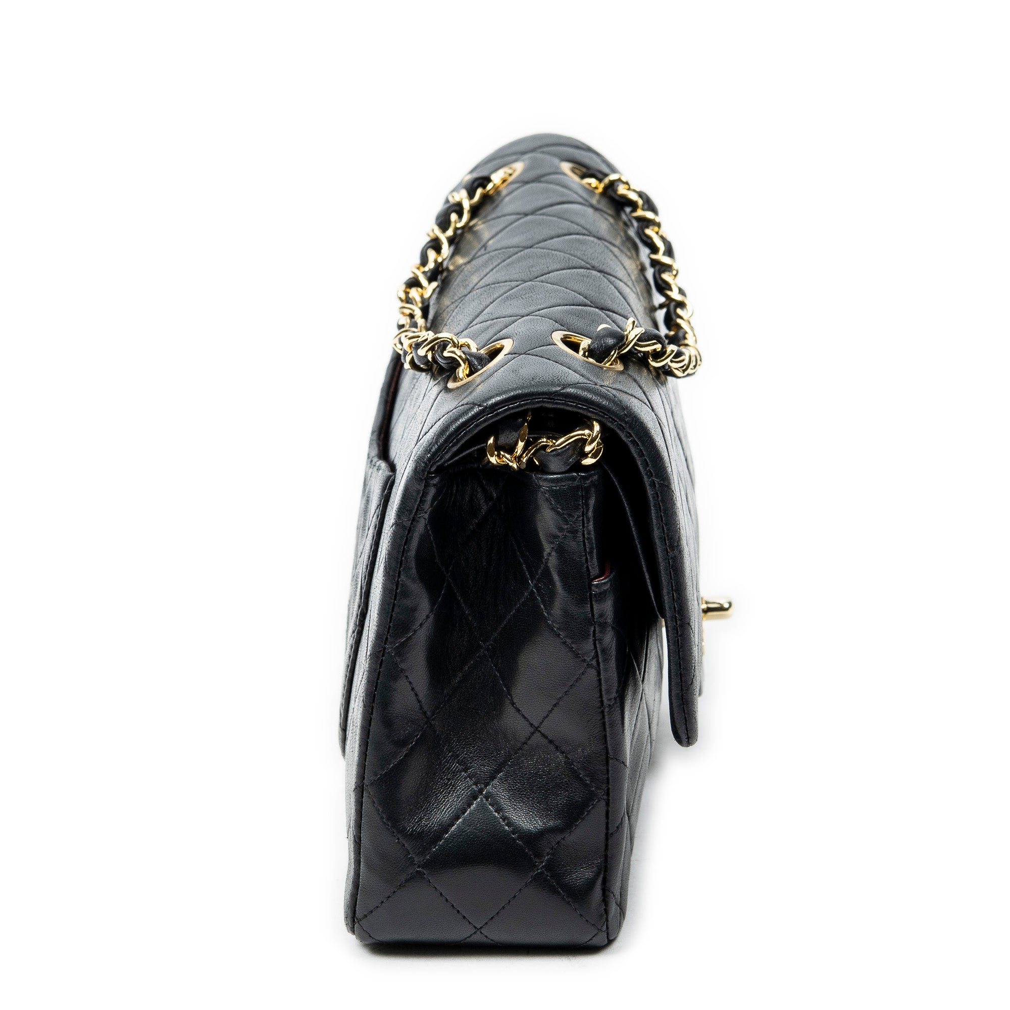 Shoulder Bag Classic Double Flap 26 Black Quilted Lambskin Leather