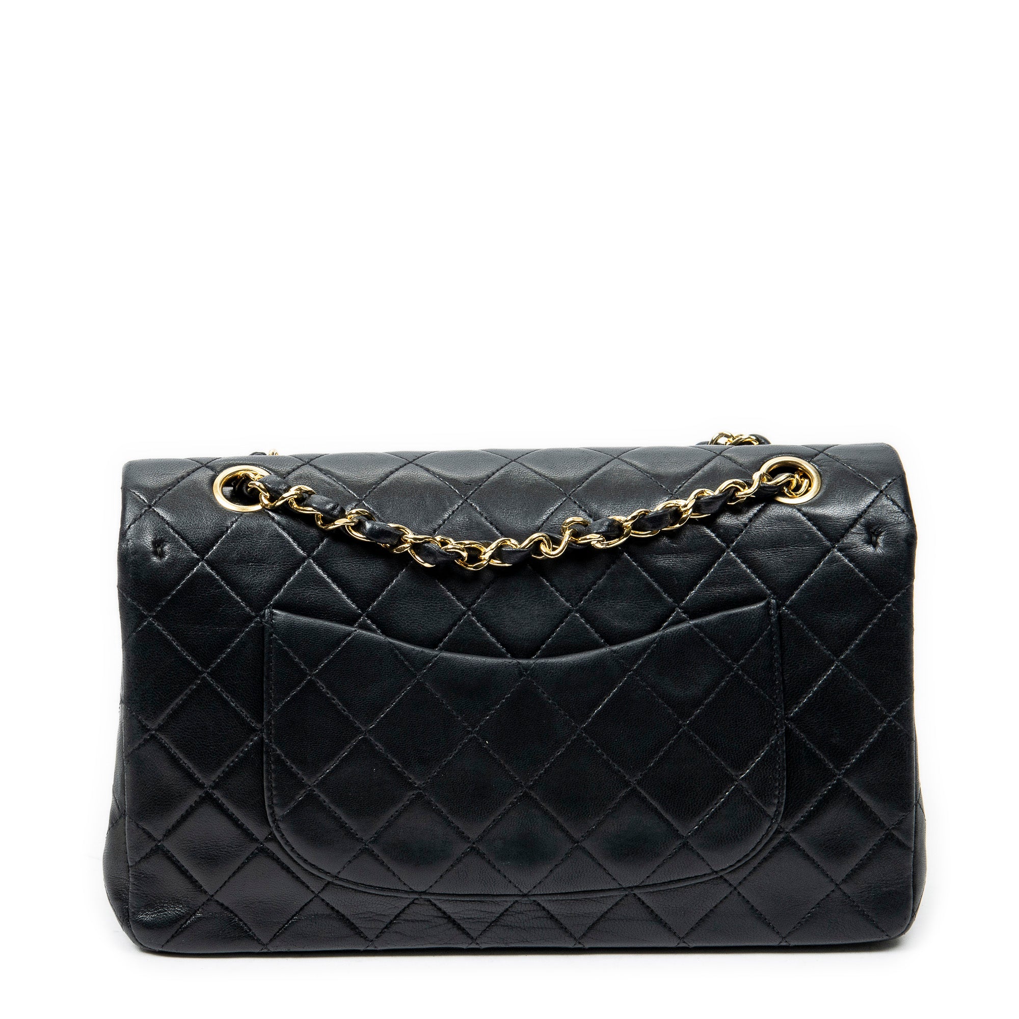 Shoulder Bag Classic Double Flap 26 Black Quilted Lambskin Leather