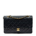 Shoulder Bag Classic Double Flap 26 Black Quilted Lambskin Leather