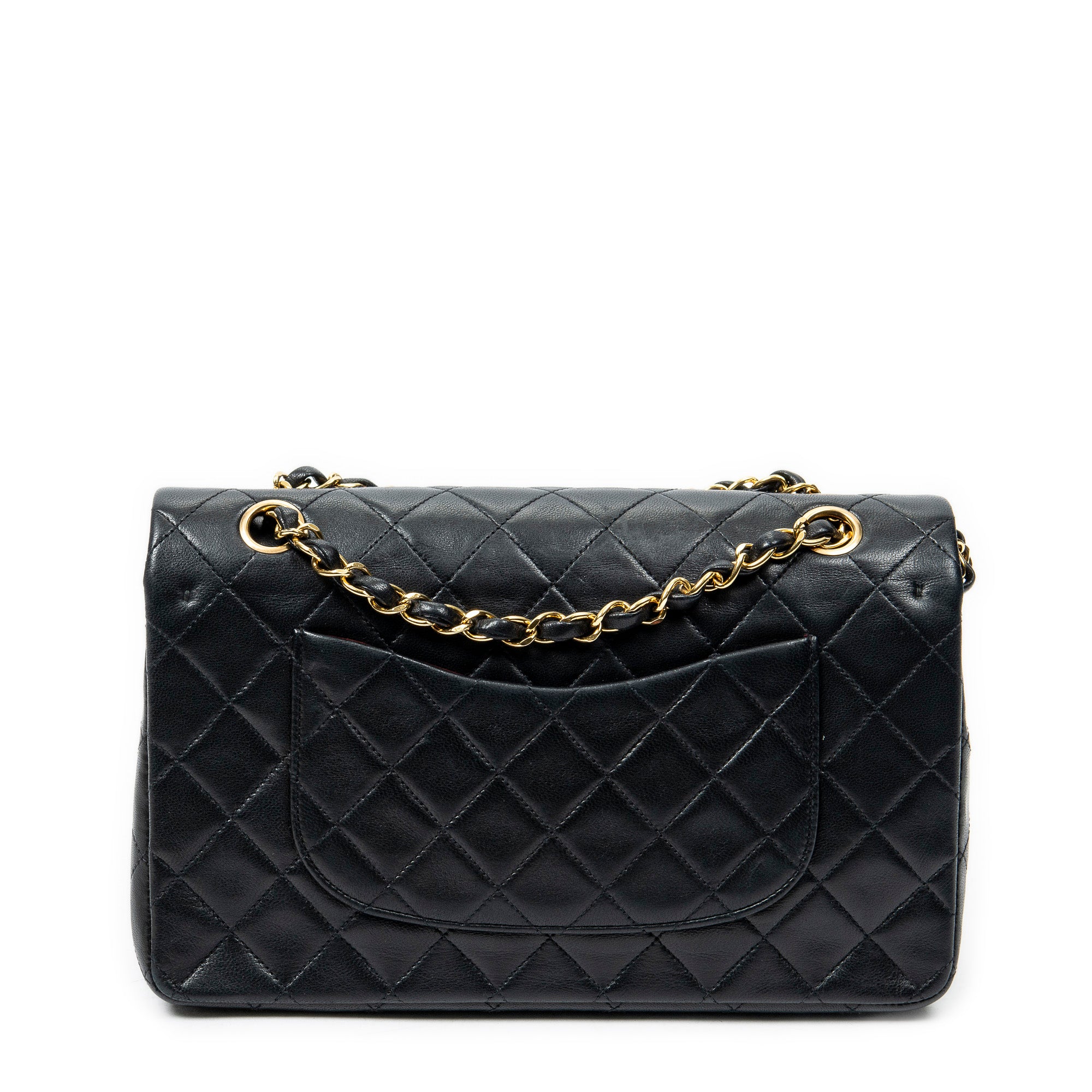 Shoulder Bag Classic Double Flap 26 Black Quilted Lambskin Leather