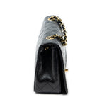 Shoulder Bag Mademoiselle Full Flap Black Quilted Lambskin Leather